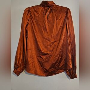 Jonathan Simkhai Terracotta Satin Blouse